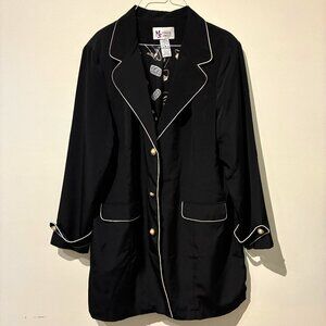 Maggie Sweet Black Pea Coat -‎ Women's XL